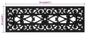 Tapetes para degraus de escada 10 pcs 25x75 cm borracha