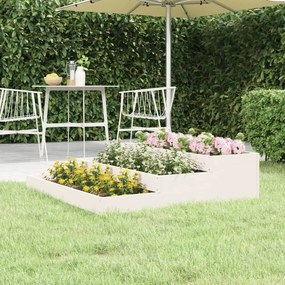 vidaXL Vaso/floreira 107x107x27 cm pinho maciço branco
