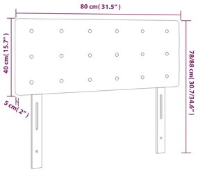 Cabeceira de cama veludo 80x5x78/88 cm azul