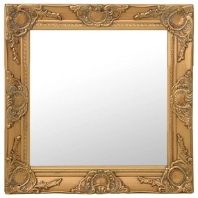 320313 vidaXL Espelho de parede estilo barroco 50x50 cm dourado