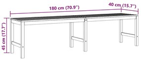 Banco de jardim 180 cm madeira de teca maciça