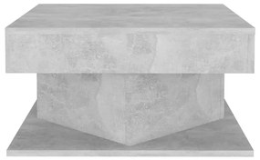 Mesa de centro 57x57x30 cm contraplacado cinzento cimento