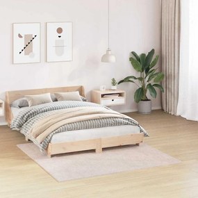 Tapete shaggy de alto pelo creme 160x160 cm PP