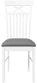 Cadeiras de jantar com almofadões 2 pcs madeira maciça branco