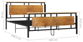 Estrutura de cama 160x200 cm metal