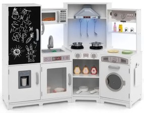 Cozinha de brinquedo para crianças, conjunto de cozinha de brinquedo de madeira, cozinha de lama de mentira - marrom