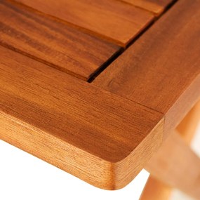 Mesa de jardim em madeira de acácia 70x70x73cm dobrável Castanha
