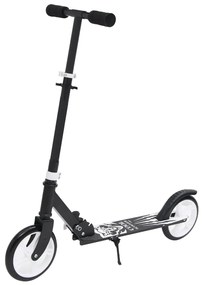 80260 vidaXL Trotinete infantil com 2 rodas guiador ajustável preto
