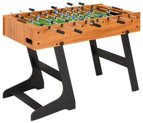 91941 vidaXL Mesa de matraquilhos dobrável 121x61x80 cm castanho-claro