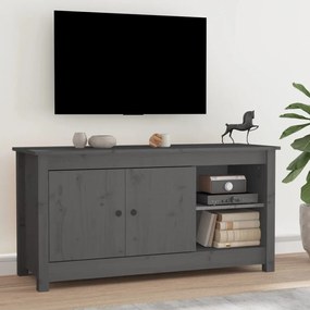vidaXL Móvel de TV 103x36,5x52 cm madeira de pinho maciça cinzento