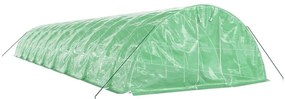 Estufa com estrutura de aço 90 m² 18x5x2,3 m verde