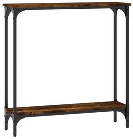 Mesa consola 75x22,5x75 cm derivados de madeira carvalho fumado