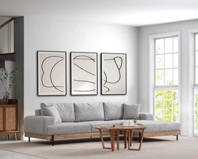 Sofá de Canto Eti – Cinzento – 280 x 170 cm