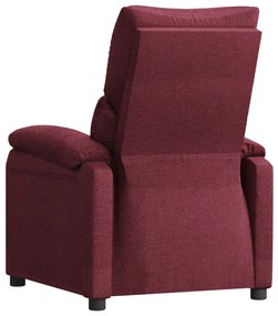 Poltrona reclinável tecido vermelho tinto
