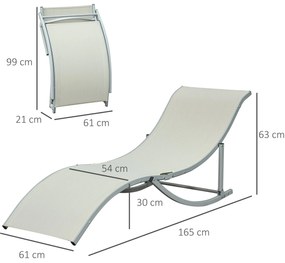 2 espreguiçadeiras ergonômicas dobráveis em forma de S com estrutura d