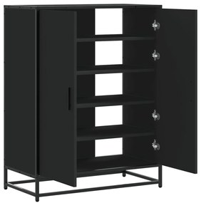 Sapateira 75x38x97,5 cm derivados de madeira/metal preto