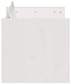 Sofá de 2 lugares para jardim 134x60x62 cm pinho maciço branco