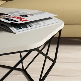 Mesa de Centro Diamond – Creme – 90x38x90 cm