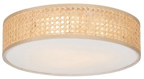 Candeeiro de teto oriental rattan 40 cm 3 luzes - Tromma Oriental