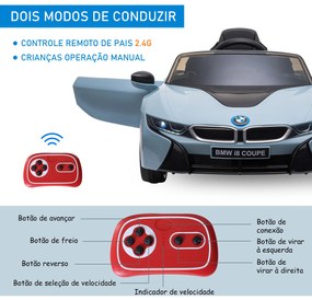 Carro elétrico acima de 3 anos Licença BMW I8 6V 115x72,5x46 cm Azul