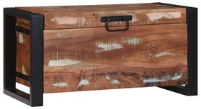 Baú de Armazenamento 60x30x30cm em Madeira Recuperada e Metal