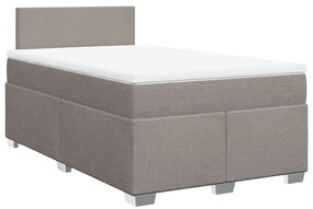 Cama com molas/colchão 120x200 cm tecido castanho-acinzentado
