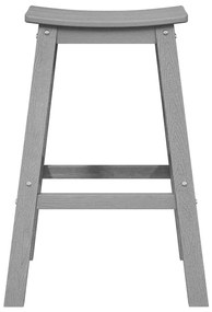 Banquetas 2 pcs Cinzento-Claro HDPE