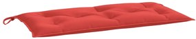 Almofadões banco jardim 2 pcs 100x50x7cm tecido oxford vermelho