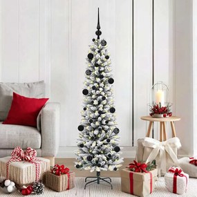 vidaXL Árvore de Natal Artificial com 150 LEDs Verde e branco 150 cm