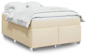 Cama com molas/colchão 160x200 cm tecido cor creme