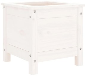 Vaso/floreira de jardim 40x40x39 cm pinho maciço branco
