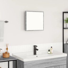 Espelho de Casa de Banho LED Cinza Sonoma 40x8.5x37 cm Madeira de Enge