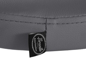Banco de bar Ponte em couro sintético e com estrutura cromada 38,5 x 60-81 x 38,5 cm Cinzento
