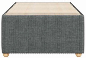 Estrutura de cama sem colchão 100x200 cm tecido cinzento-escuro