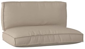 vidaXL Conjunto de Almofadas para Palete em Tecido Oxford 2 Peças Taupe