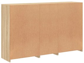 Aparador com luzes LED 162x37x100 cm carvalho sonoma
