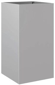 Vaso/floreira 42x38x75 cm aço galvanizado prateado
