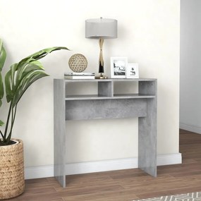 Mesa consola 78x30x80 cm derivados de madeira cinzento cimento