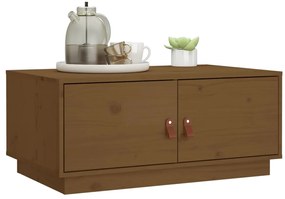 Mesa de centro 80x50x35 cm pinho maciço castanho mel