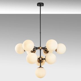 Candeeiro de Teto Akkas – Preto – 74 x 74 x 66-108 cm