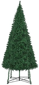 vidaXL Árvore de Natal artificial com suporte 500 cm verde