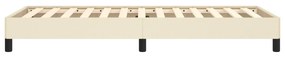 Estrutura de cama 90x200 cm couro artificial cor creme