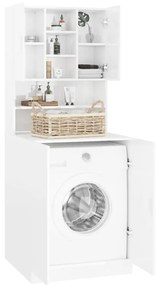 Armário para máquina de lavar roupa branco brilhante