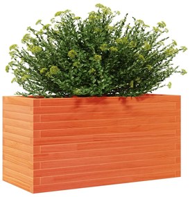 Vaso/floreira de jardim 90x40x45,5 cm pinho maciço castanho mel