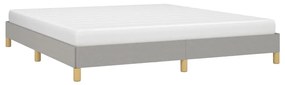 Estrutura de cama sem colchão 180x200 cm tecido cinzento-claro