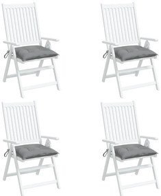 Almofadões de cadeira 4 pcs 40x40x7 cm tecido oxford cinza