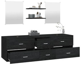 Conjunto de Móveis Sami de Casa de Banho - Preto - Design Moderno