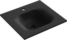 Mexen Vela lavatório embutido no tampo 51 x 46,5 cm, preto mate - 25235071