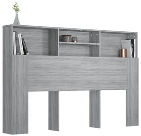 Armário de cabeceira 160x19x103,5 cm sonoma cinzento
