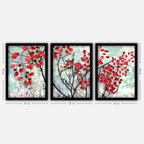 Quadro Decorativo com Moldura 3SC119 – Multicolor – 35 x 45 cm (3 Peça